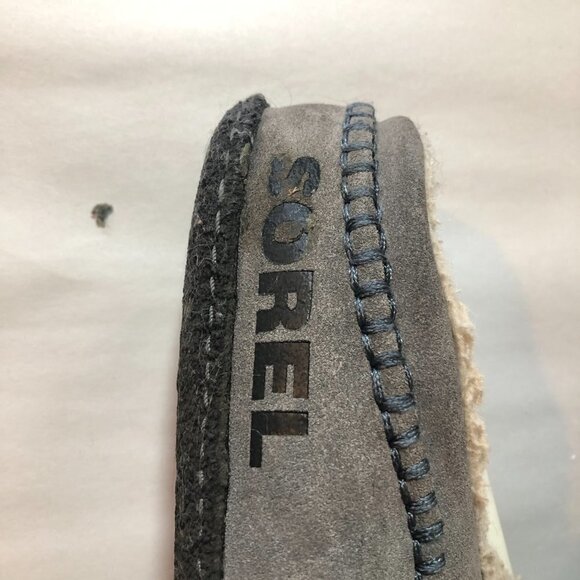 SOREL Falcon Ridge II Slippers Men's Size 12 Gray Black Sherpa Lining Shoe - Picture 8 of 11